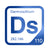 Darmstadtium periodic table Elemental Tile in Blue