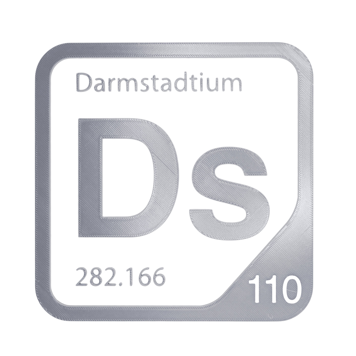 Darmstadtium periodic table Elemental Tile in Gray