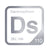 Darmstadtium periodic table Elemental Tile in Gray