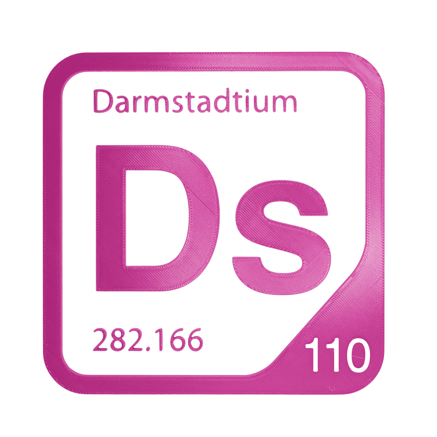 Darmstadtium periodic table Elemental Tile in Magenta