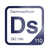 Darmstadtium periodic table Elemental Tile in Navy Blue