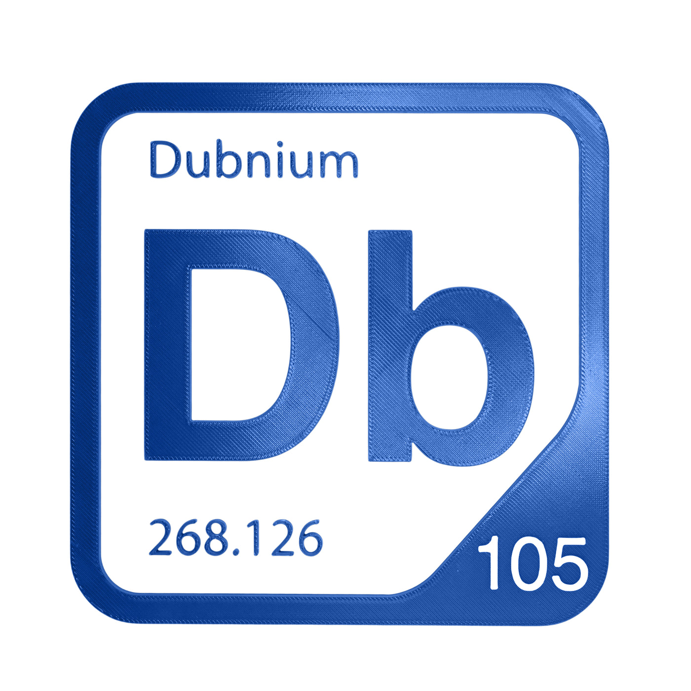 Dubnium periodic table Elemental Tile in Blue