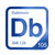 Dubnium periodic table Elemental Tile in Blue