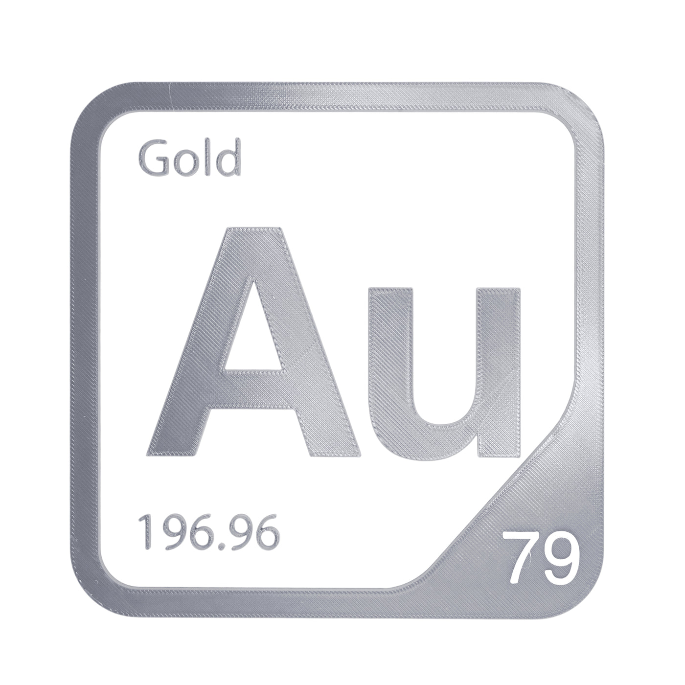 Gold periodic table Elemental Tile in Gray