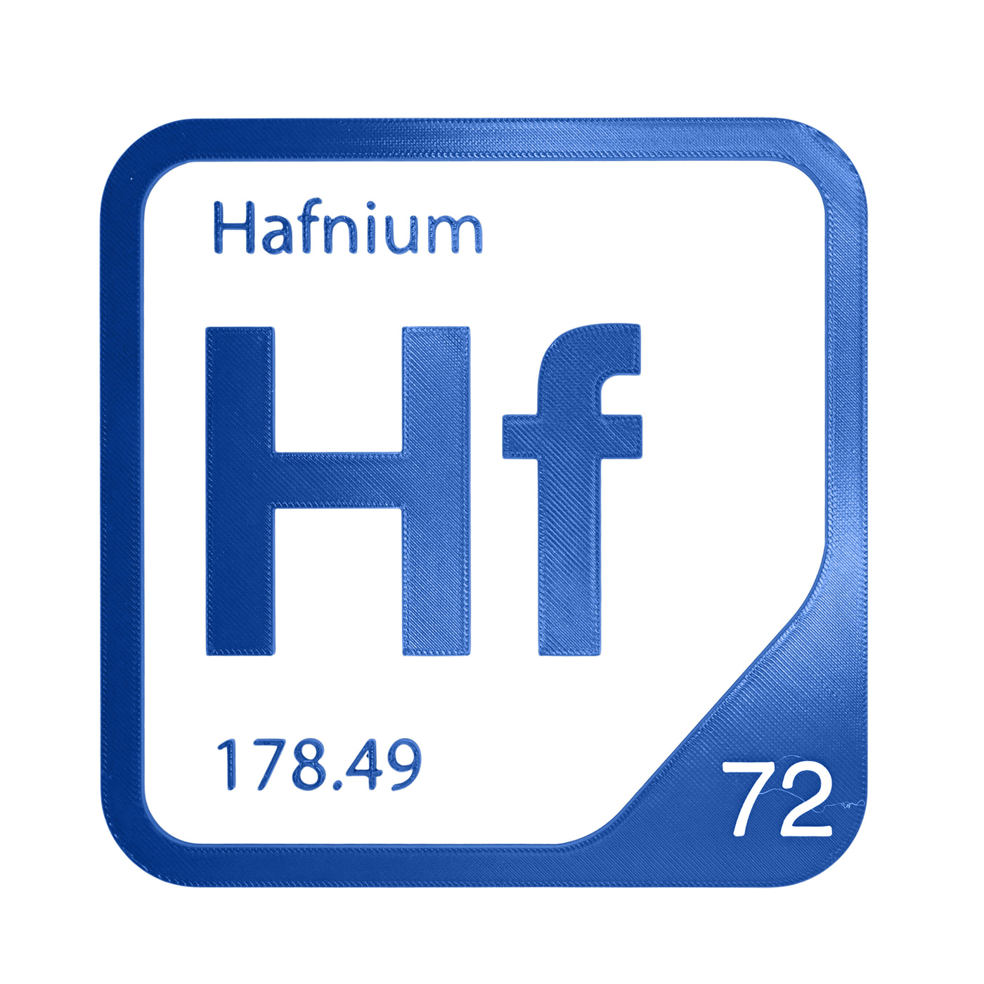 Hafnium periodic table Elemental Tile in Blue