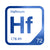 Hafnium periodic table Elemental Tile in Blue