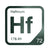 Hafnium periodic table Elemental Tile in Forest Green