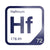 Hafnium periodic table Elemental Tile in Navy Blue