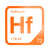 Hafnium periodic table Elemental Tile in Orange