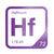 Hafnium periodic table Elemental Tile in Purple