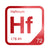 Hafnium periodic table Elemental Tile in Red
