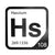 Hassium periodic table Elemental Tile in Black