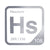 Hassium periodic table Elemental Tile in Gray