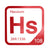 Hassium periodic table Elemental Tile in Red