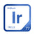 Iridium periodic table Elemental Tile in Blue