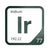 Iridium periodic table Elemental Tile in Forest Green