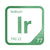 Iridium periodic table Elemental Tile in Green