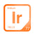 Iridium periodic table Elemental Tile in Orange
