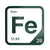Iron periodic table Elemental Tile in Forest Green