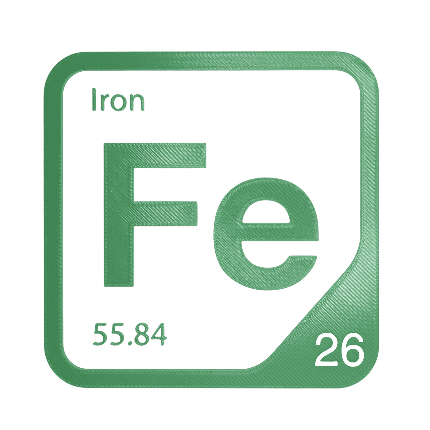 Iron periodic table Elemental Tile in Green
