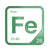 Iron periodic table Elemental Tile in Green