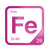Iron periodic table Elemental Tile in Magenta