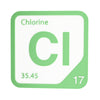 CHLORINE Periodic Table Tile – Educational Wall Art for Science Lovers, 5.6 x 5.6 Inches