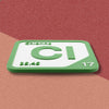 CHLORINE Periodic Table Tile – Educational Wall Art for Science Lovers, 5.6 x 5.6 Inches