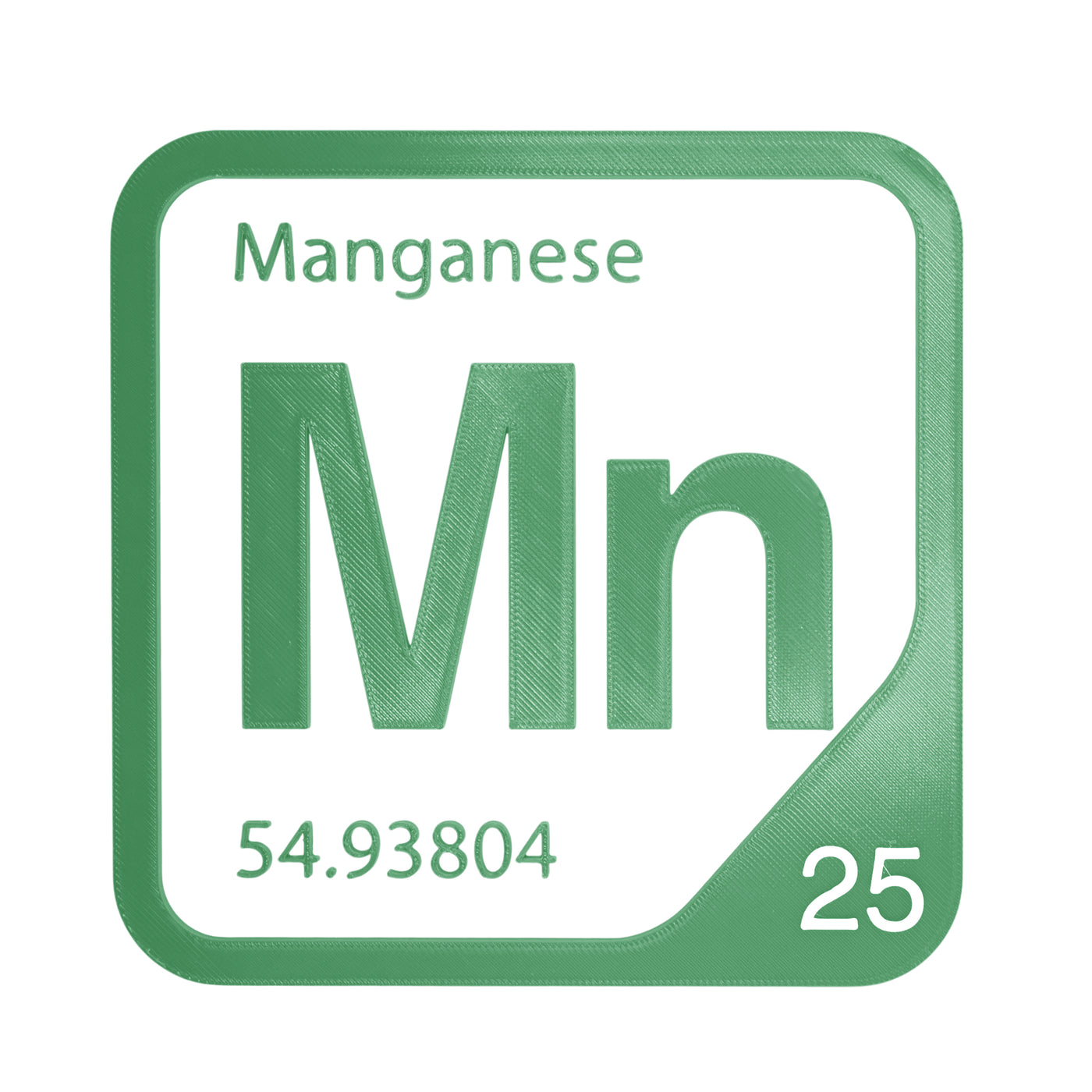 Manganese periodic table Elemental Tile in Green