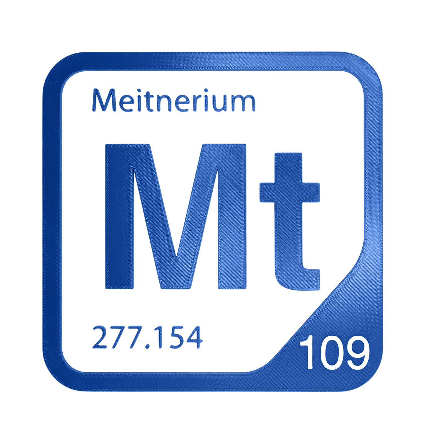 Meitnerium periodic table Elemental Tile in Blue