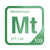 Meitnerium periodic table Elemental Tile in Green