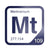 Meitnerium periodic table Elemental Tile in Navy Blue