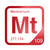 Meitnerium periodic table Elemental Tile in Red
