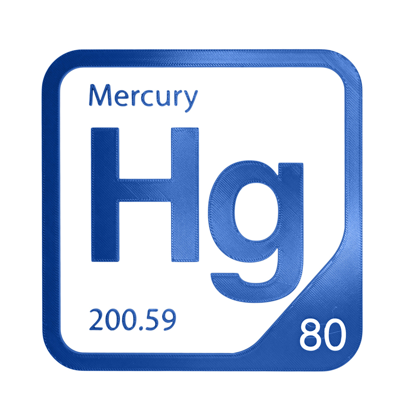Mercury periodic table Elemental Tile in Blue