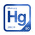 Mercury periodic table Elemental Tile in Blue