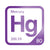 Mercury periodic table Elemental Tile in Purple