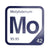 Molybdenum periodic table Elemental Tile in Navy Blue