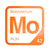 Molybdenum periodic table Elemental Tile in Orange