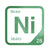 Nickel periodic table Elemental Tile in Green