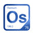 Osmium periodic table Elemental Tile in Blue