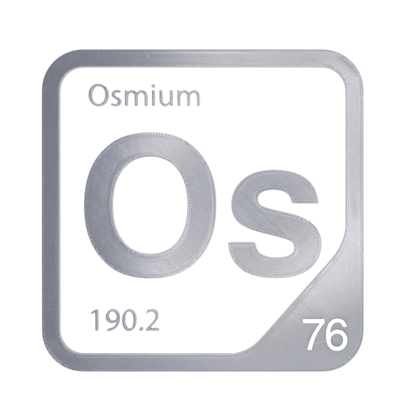 Osmium periodic table Elemental Tile in Gray