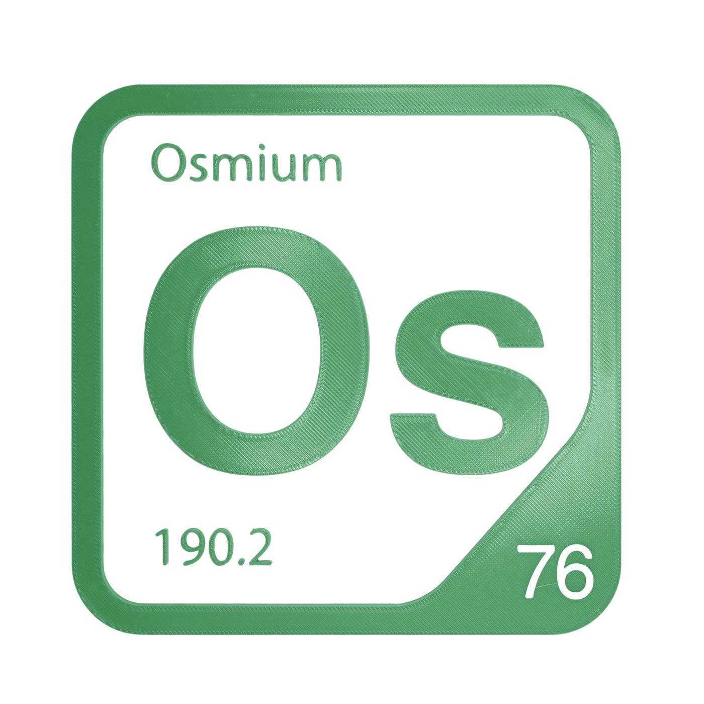 Osmium periodic table Elemental Tile in Green