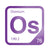 Osmium periodic table Elemental Tile in Purple