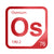 Osmium periodic table Elemental Tile in Red