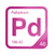 Palladium periodic table Elemental Tile in Magenta
