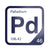 Palladium periodic table Elemental Tile in Navy Blue