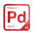 Palladium periodic table Elemental Tile in Red