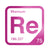 Rhenium periodic table Elemental Tile in Magenta