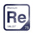 Rhenium periodic table Elemental Tile in Navy Blue