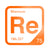 Rhenium periodic table Elemental Tile in Orange